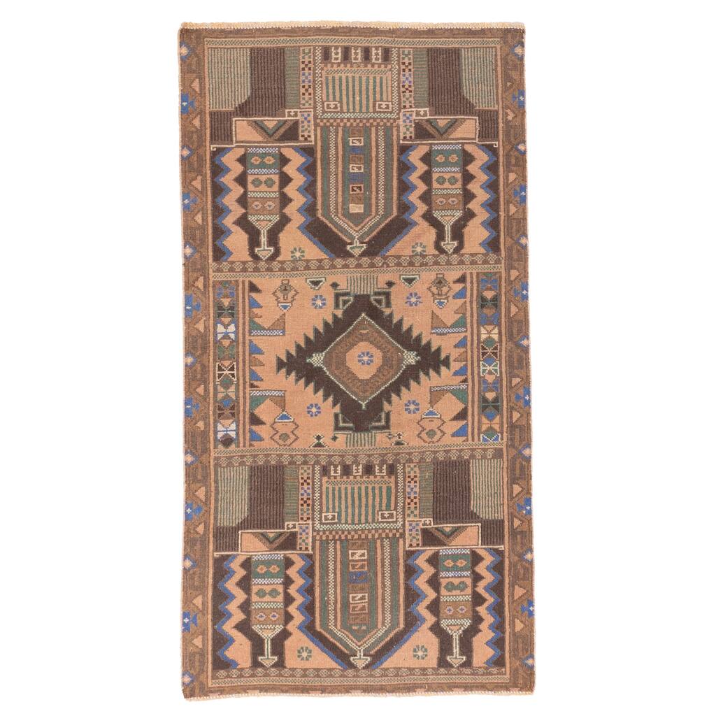 ECARPETGALLERY Hand-knotted Teimani Brown Wool Rug - 2'6 x 4'10