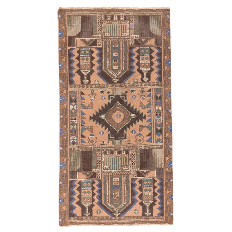ECARPETGALLERY Hand-knotted Teimani Brown Wool Rug - 2'6 x 4'10