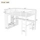 preview thumbnail 3 of 19, Queen Size Loft Bed Frame with Built-in Wardrobe