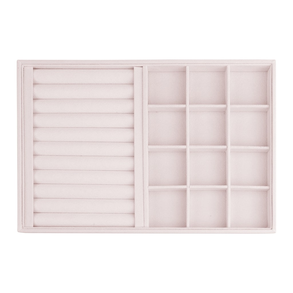 Velvet Jewelry Organizer Trays with Removable Dividers for Drawers, Jewelry Organizer Drawer Inserts Container Display