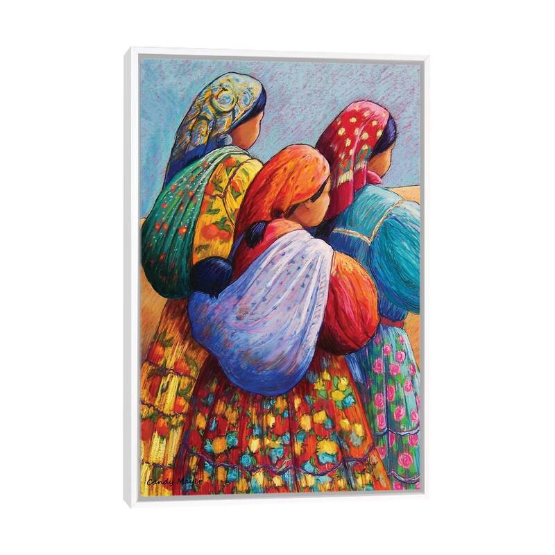 iCanvas "Tarahumara Women" by Candy Mayer Framed Canvas Print - White - 26x18