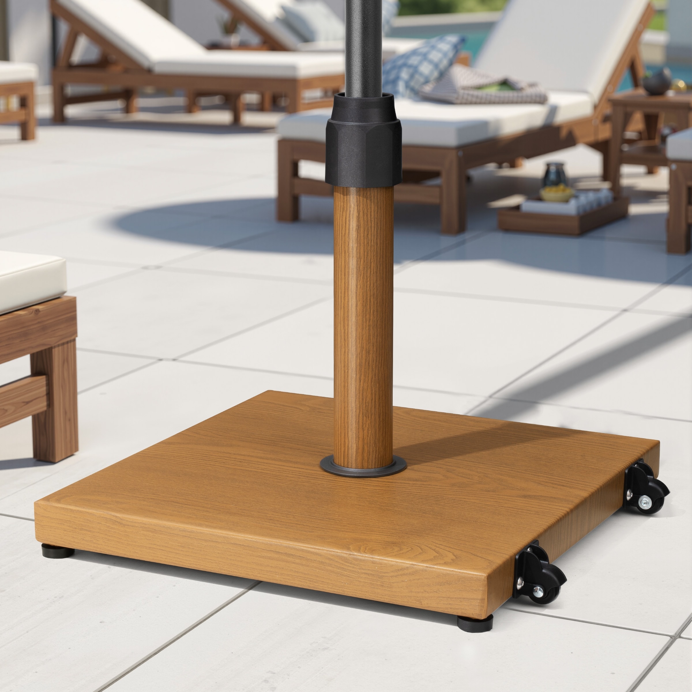 large rectangle umbrella for patio GRANDPATIO Rectangular with Base, with Umbrella Cover, Cantilever Umbrellas Easy Tilt umb1002g Fabric:Auburn 11 x 11 ft umbrella base when used