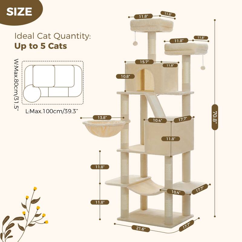 71" Large Cat Tree