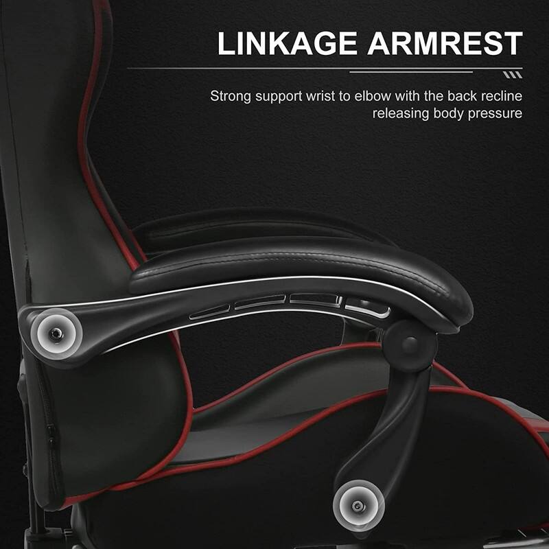 Lucklife Gaming Chair Computer Chair with Footrest and Lumbar Support for Office or Gaming
