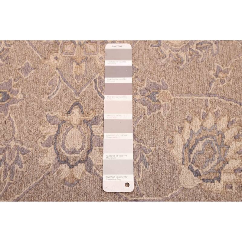 ECARPETGALLERY Flat-Weave Lahor Finest Taupe Wool Tapestry Kilim - 2'6 x 8'9