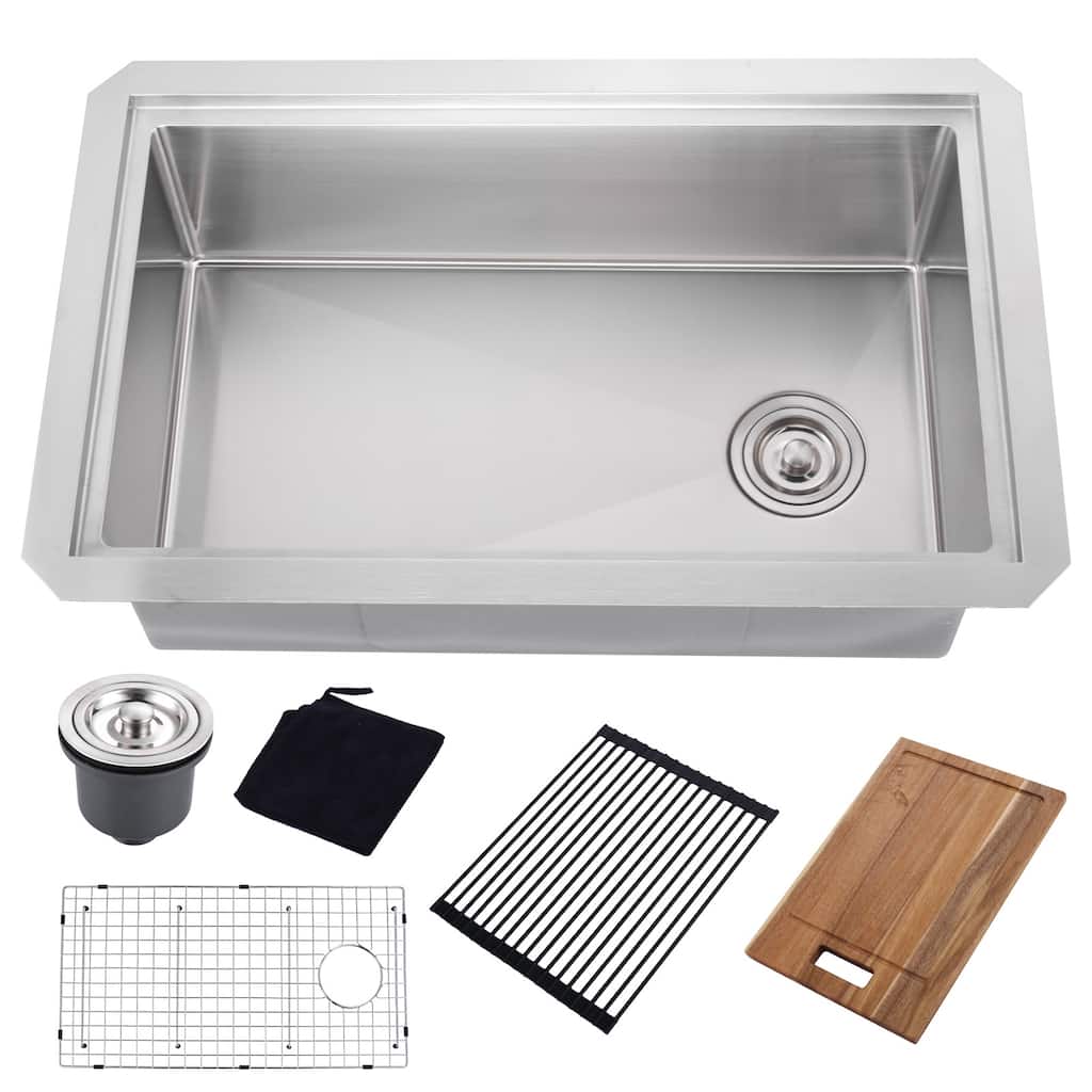 WOWOW Drop-In Single-Bowl Kitchen Sink in Modern