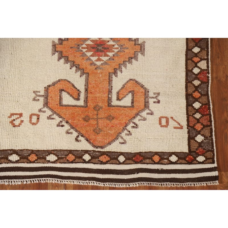 Anatolian Runner Rug Handmade Oriental Wool Carpet - 3'11"x 12'4"