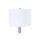 preview thumbnail 15 of 27, Faceted Stacked Metal Table Lamp with Linen Shade