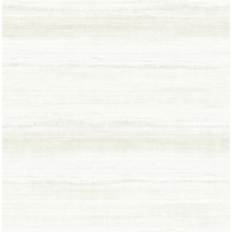 Seabrook Designs Ellene Horizontal Stripe Unpasted Wallpaper - 20.5 in. W x 33 ft. L - Metallic Ivory