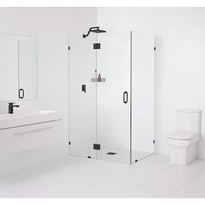 Glass Warehouse 78" x 48" x 30" Frameless 90 Degree Shower Enclosure - Glass Hinge