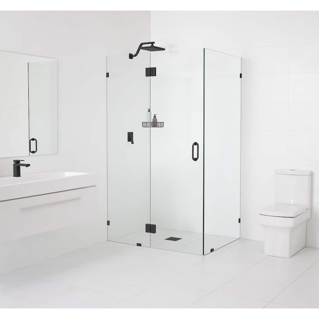 Glass Warehouse 78" x 48" x 30" Frameless 90 Degree Shower Enclosure - Glass Hinge