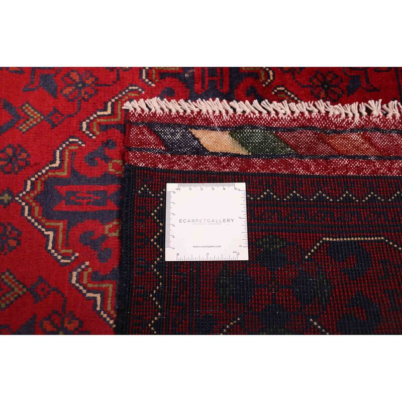 ECARPETGALLERY Hand-knotted Finest Khal Mohammadi Red Wool Rug - 3'1 x 6'11