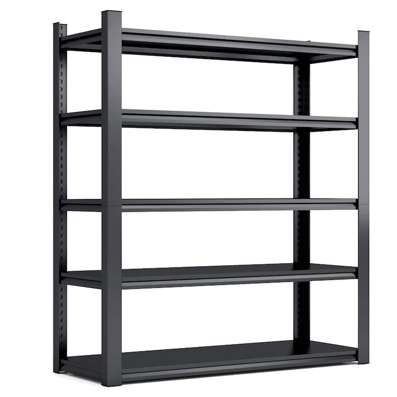 78"H 5 Tier Metal Shelves for Storage Garage Shelving Duty Storage Shelves Adjustable Garage Shelf Industrial Shelving