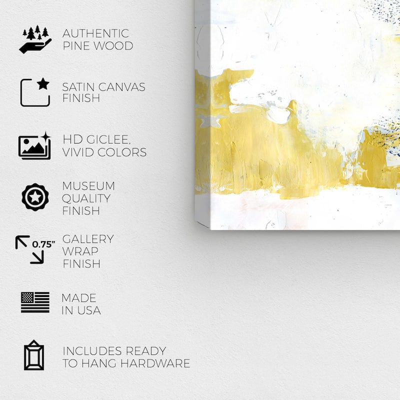 Wynwood Studio Abstract Naval Y Albero Yellow and Pastel Yellow Modern & Contemporary Wall Art Canvas Print