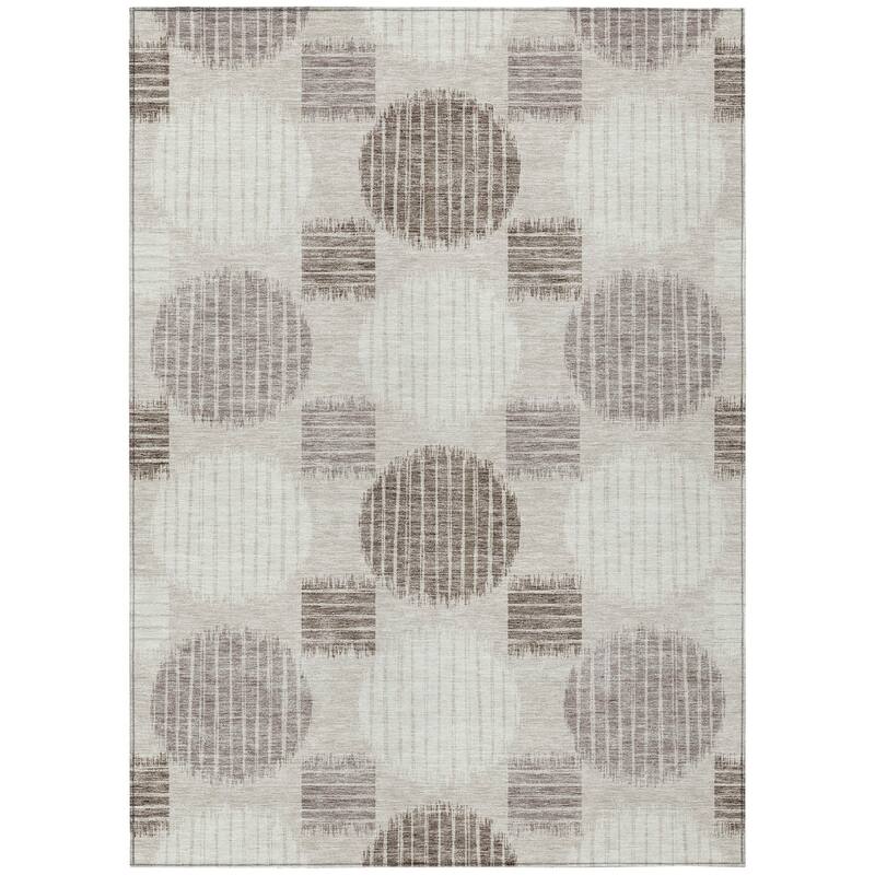 HomeRoots Geometric Transitional Rectangle Outdoor Rug