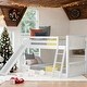 preview thumbnail 2 of 9, White Twin over Twin Bunk Bed with Convertible Slide and Ladder for Bedroom