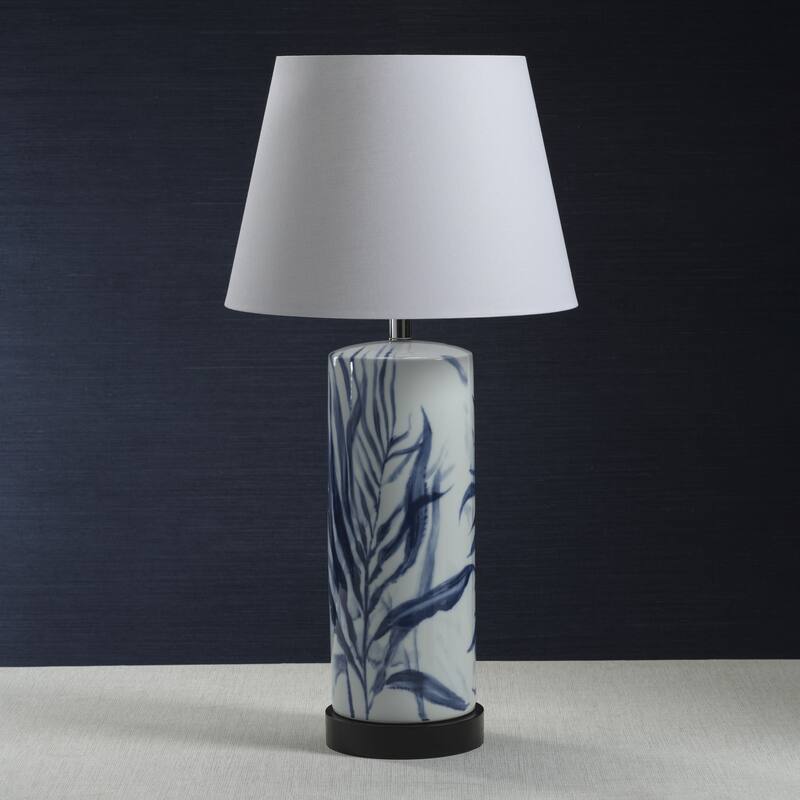 Fontainebleau Tabletop Porcelain Lamp with Linen Shade