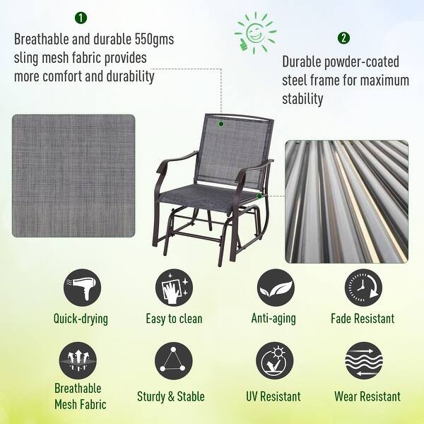 Shop Makan 3 Piece Fabric Glider Chair With Table Set By Havenside