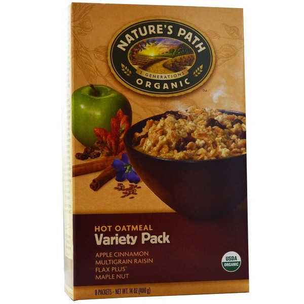 Nature's Path Organic Hot Oatmeal - Variety Pack - Case of 6 - 14 oz.