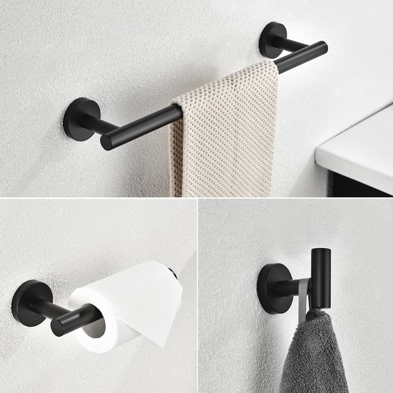 Modern 3-Piece Wall Mount Bathroom Hardware Set