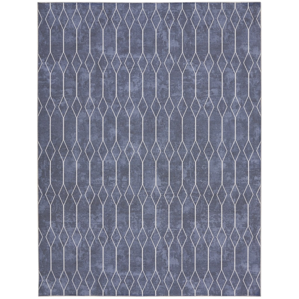 Pebev Power Loomed Geometric Area Rug By HomeRoots - 8' x 10'