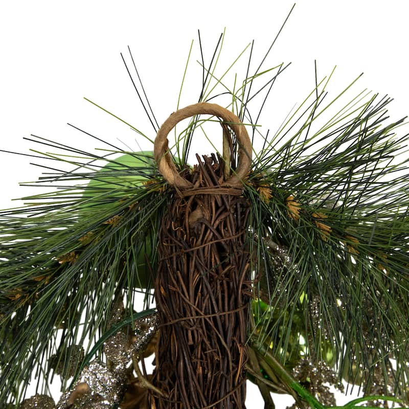 Ball Ornaments and Berries Glittered Artificial Christmas Swag - 25"