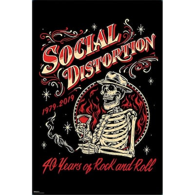 Social Distortion - 40 Years Art Poster - 24 x 36 Inch