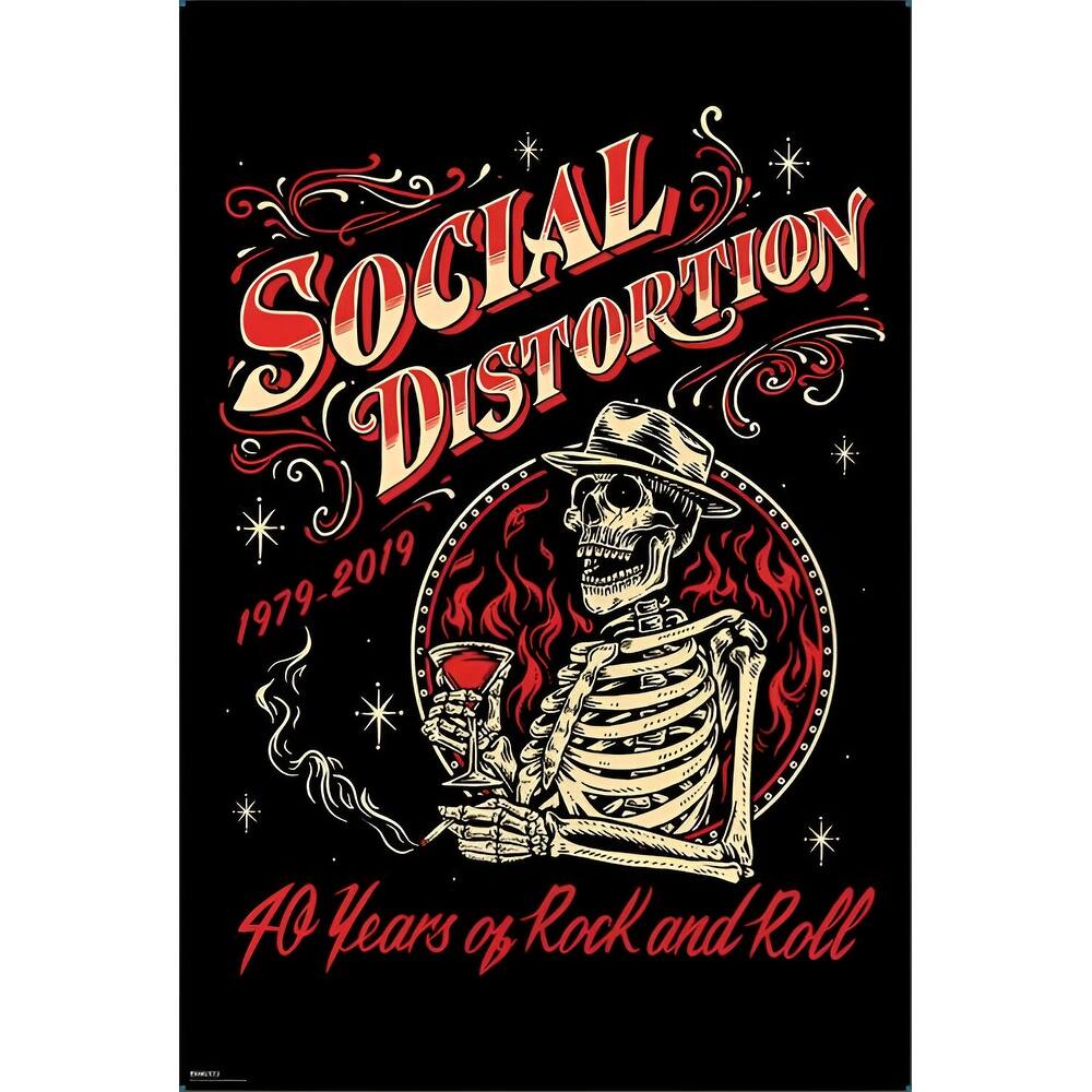 Social Distortion - 40 Years Art Poster - 24 x 36 Inch
