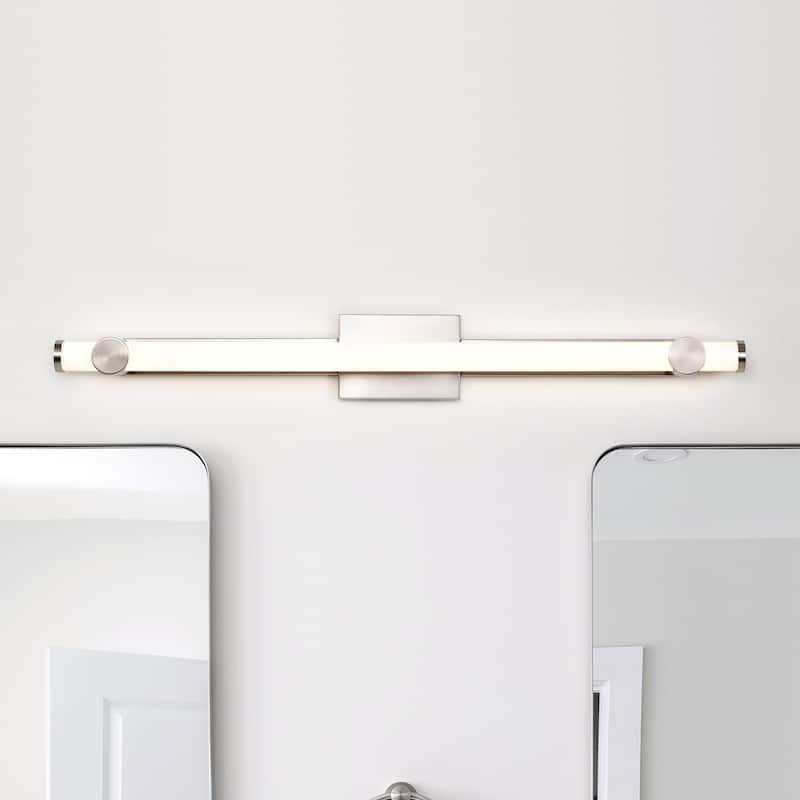 Bowman 36 Inch LED Vanity Brushed Nickel Acrylic Lens - Brushed Nickel
