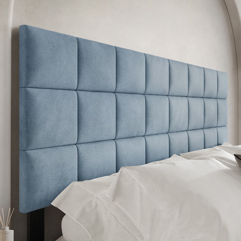 CraftPorch Square Stitching Velvet Upholstered Headboard