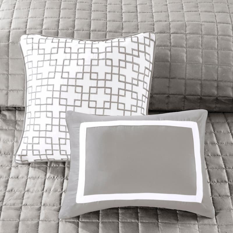 GDF Studio - Heritage 8-Piece Comforter and Quilt Set Collection with Decorative Pillows