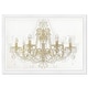preview thumbnail 2 of 3, Wynwood Studio 'Chandelier Diamond' Fashion and Glam Wall Art Framed Print Chandeliers - Gold, White