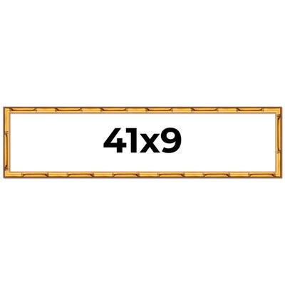41x9 Frame Gold Bamboo Picture Frame Modern Photo Frame Includes UV Acrylic Shatter Guard Front Acid Free Foam Backing Board