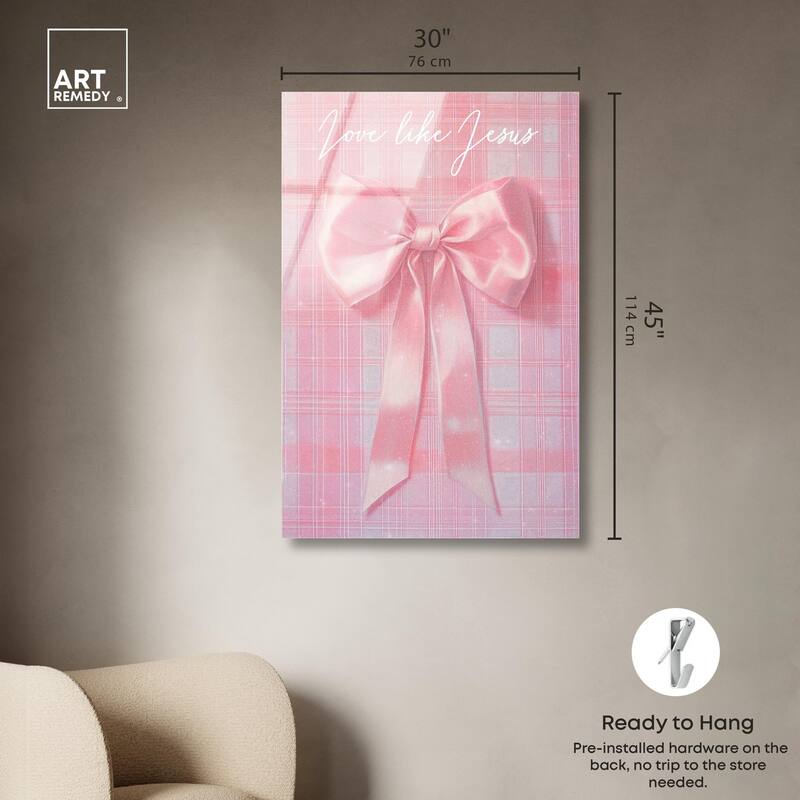 Love Like Jesus Bow Acrylic by Art Remedy, Ready to Hang