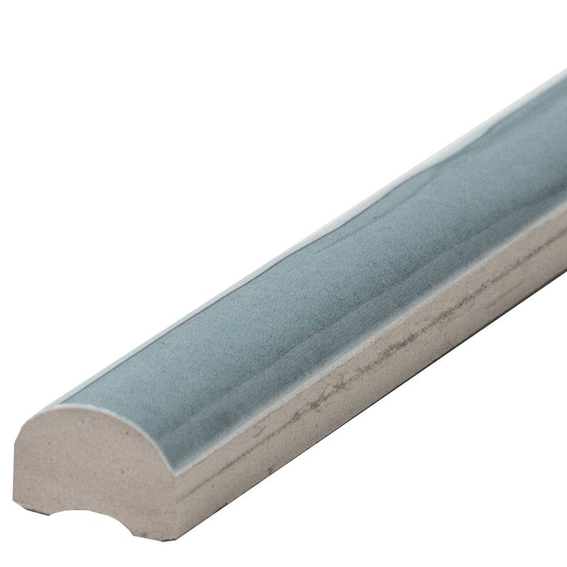The Tile Life Waverly 3x12 Ocean Polished Ceramic Chair Rail Wall Tile - 3 x 12 - 1 Piece