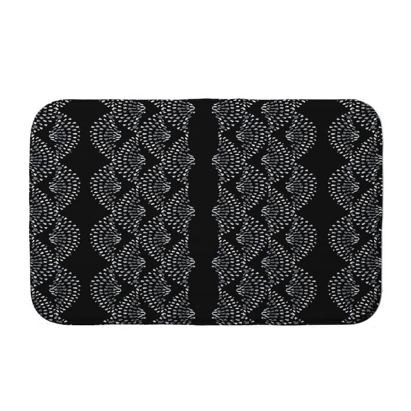 Dotted Decor Bath Mat - 21 x 34 - Black