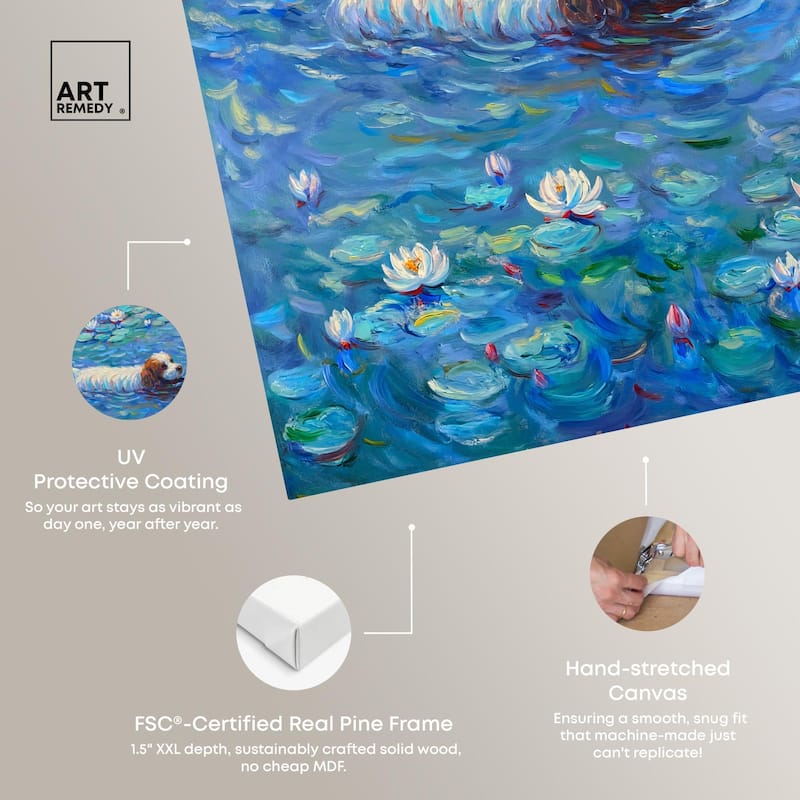 Lily Lagoon III Canvas by Art Remedy, Gallery Wrapped