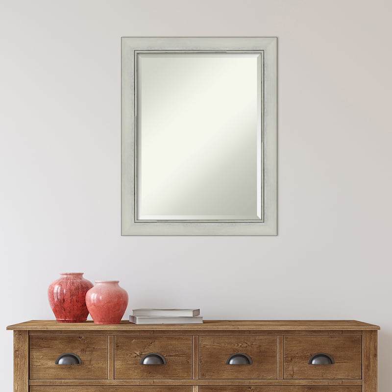 Beveled Wall Mirror - Flair Polished Nickel Frame