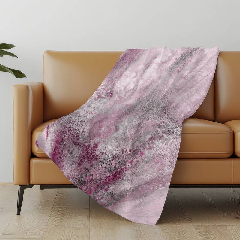 Premium Machine Washable Contemporary Glam Sherpa Throw Blanket