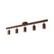 preview thumbnail 30 of 33, 4-Light Walnut Wood Grain Adjustable Linear Track Light 39.4in