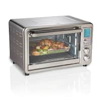 Hamilton Beach 1400 W 6-Slice Stainless Steel Toaster Oven with Quantum Air Fry Technology, Silver