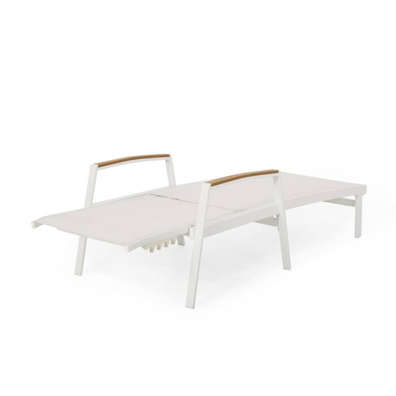 Rustic Outdoor Wicker Chaise Lounge