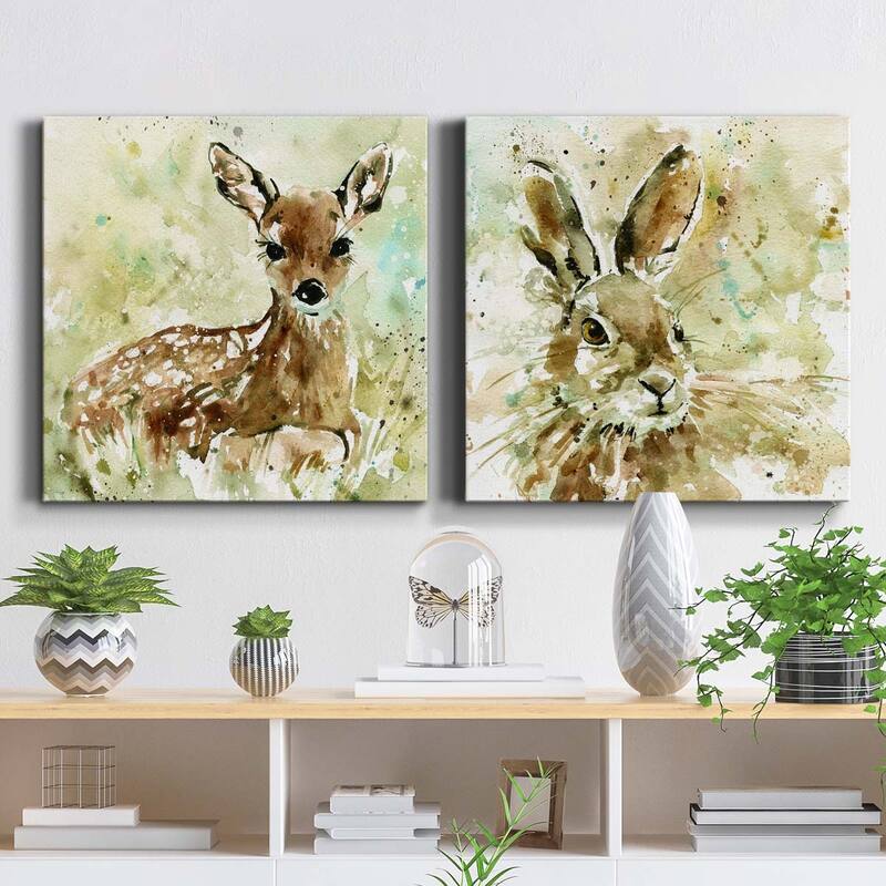 Fawn In Spring-Premium Gallery Wrapped Canvas - Ready to Hang