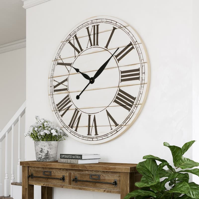 The Gray Barn Oversize Shiplap Wall Clock