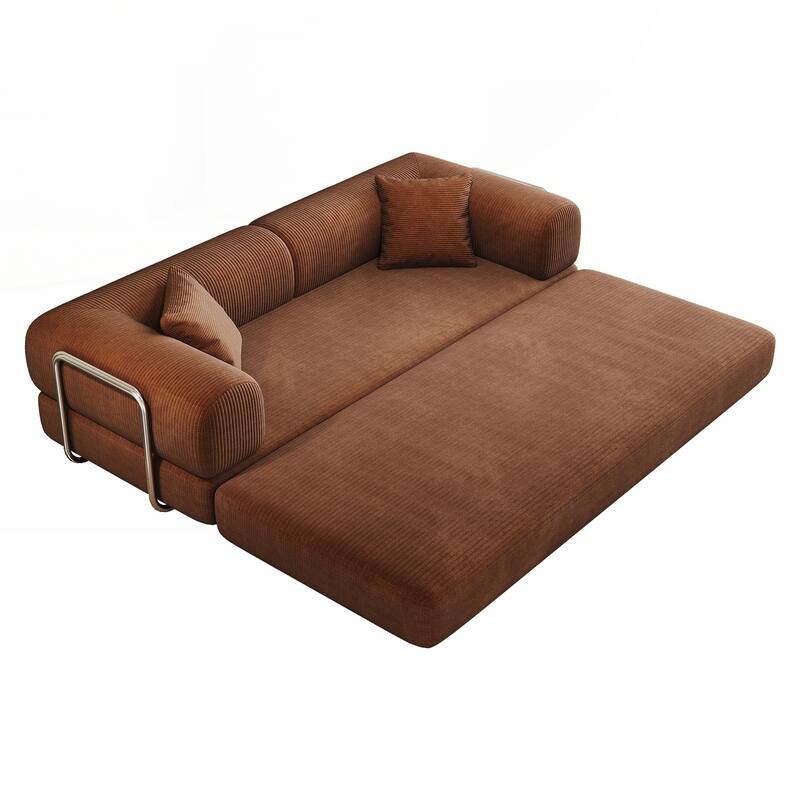 Compression Sofa,Convertible Floor Sofa Bed-with Pillow Back Support Armrest,Comfy Futon Couch Sleeper Bed