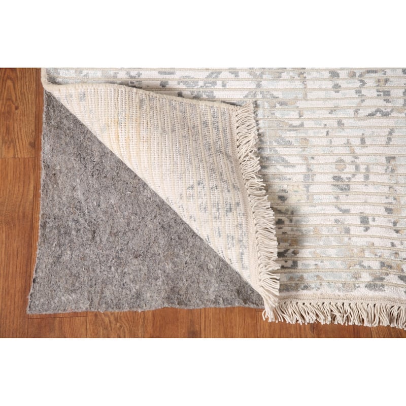 All-Over Modern Abstract Oriental Accent Rug Handmade Wool Carpet - 3'11"x 5'9"