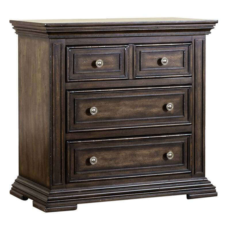 Big Valley Brownstone Bedside Chest with Charging Station