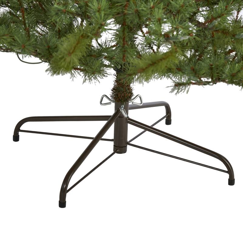 7ft. Mountain Pine Artificial Christmas Tree with 450 Clear Lights and 1762 Bendable Branches- Classic Full-Bodied X-Mas Display