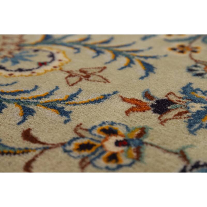 Vegetable Dye Floral Kashan Persian Large Rug Handmade Wool Carpet - 11'0"x 14'11"