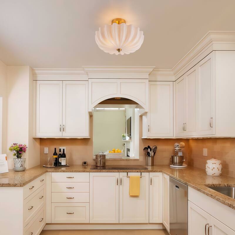 Starsky 3-Light 15.74in.W Opal Glass Flush Mount